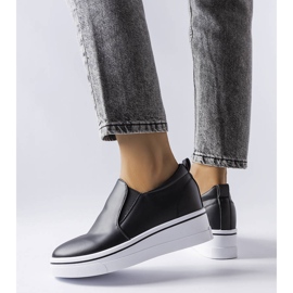 BM Zapatillas slip-on con cuña negras de Francoeur negro 2