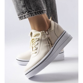 BM Zapatillas beige de cuña baja de Mathieu 2