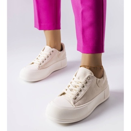 BM Zapatillas beige con plataforma de Agathe 2