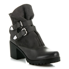 Vinceza Botas Altas Con Velcro gris 2