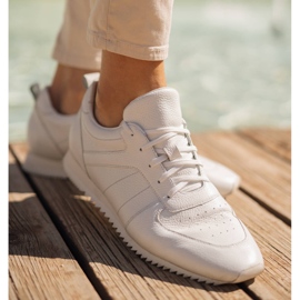 Marco Shoes Deportivas de piel flor blanca blanco 1