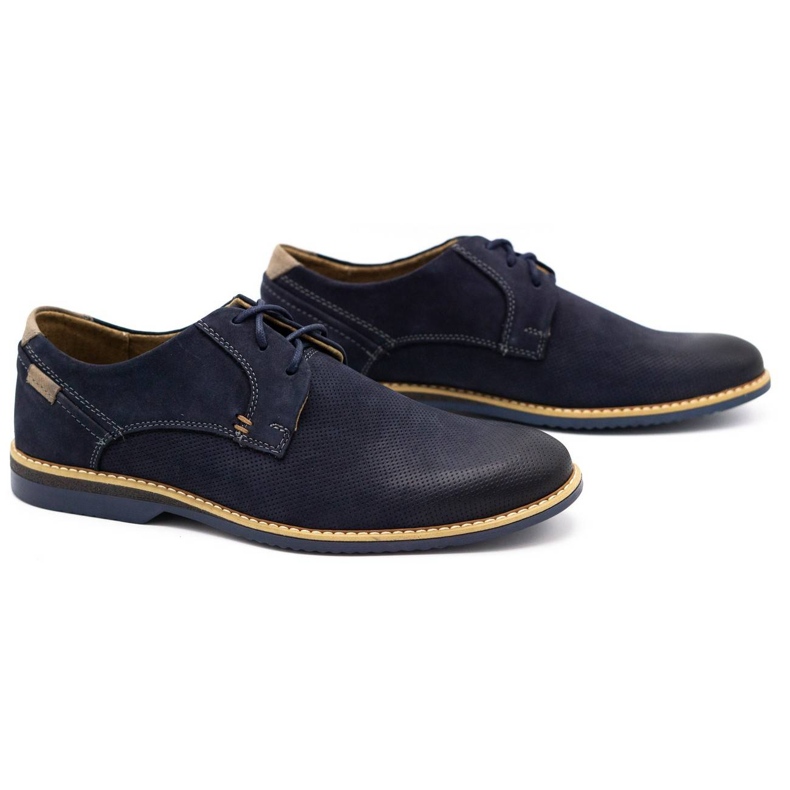 KOMODO Zapato casual hombre piel 859L azul marino 2