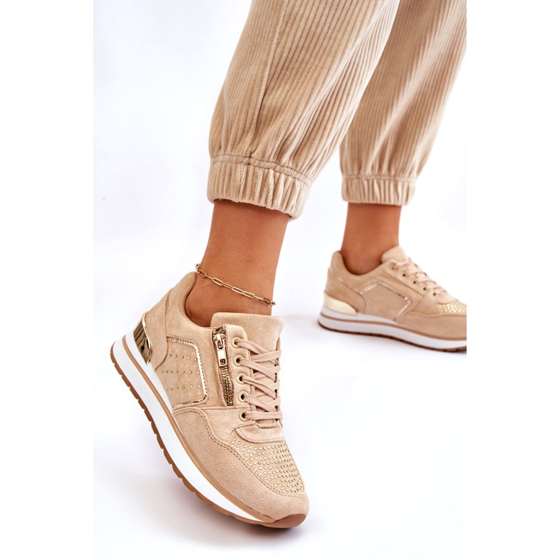 Marquiiz Deportivas De Mujer Con Cremallera Decorativa Adrea Beige 2