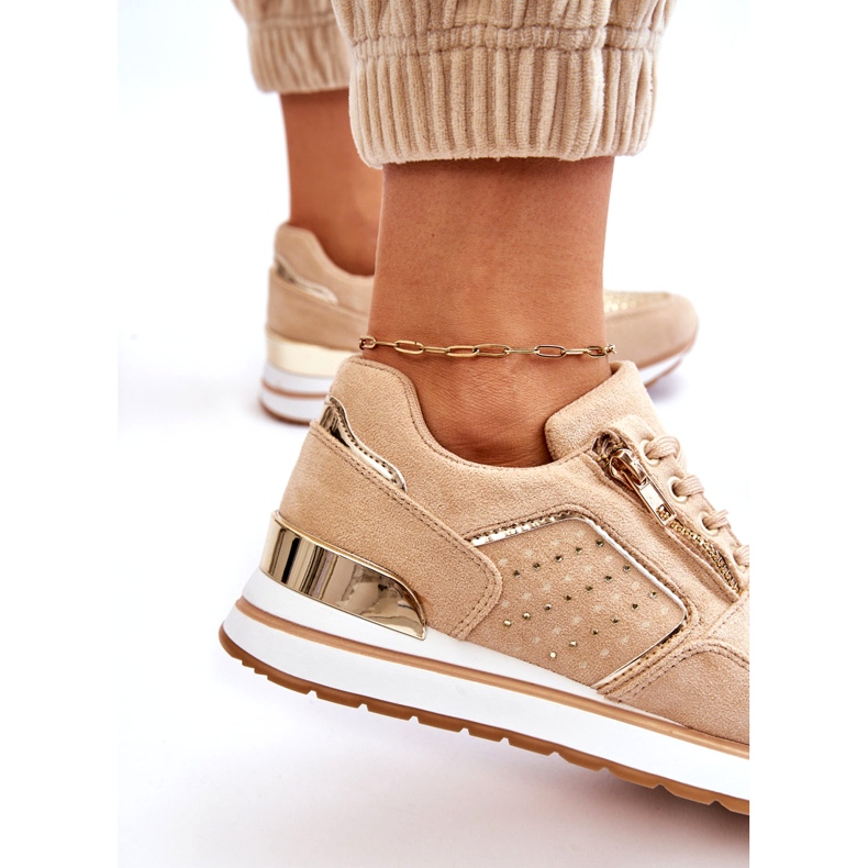 Marquiiz Deportivas De Mujer Con Cremallera Decorativa Adrea Beige 3