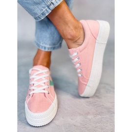 BM Rosa Zapatillas de suela alta K1831401 Rosa rosado 4