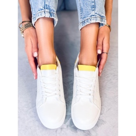 Deportivas blancas y amarillas de mujer LV101P Yellow blanco 4