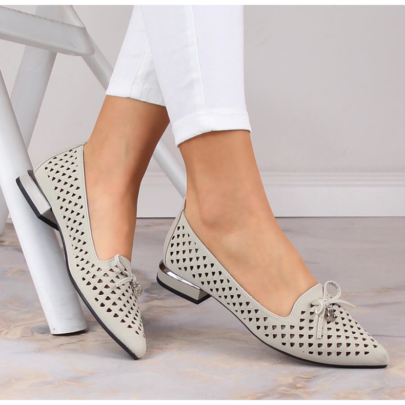 Zapatos de punta calados mujer Jezzi ASA178-5 plata 1