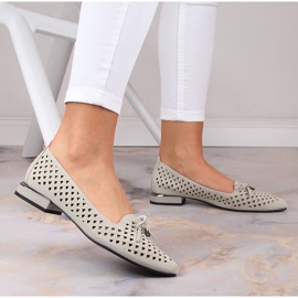 Zapatos de punta calados mujer Jezzi ASA178-5 plata 2