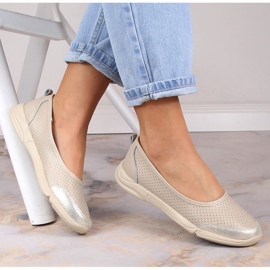 Bailarinas mujer piel calada beige Jezzi 3621 2