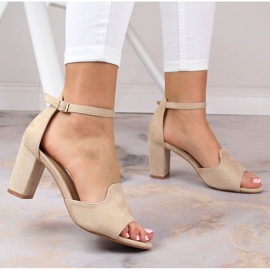 Sandalias mujer ante poste beige Potocki YQ21035 2