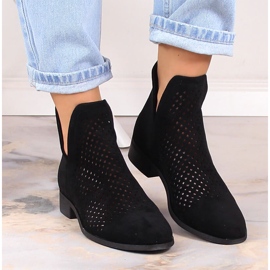 Botines mujer calados ante negro Potocki SZ12107 3