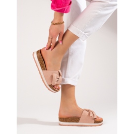 Zapatillas de estar por casa vinceza rosa con plataforma rosado 3