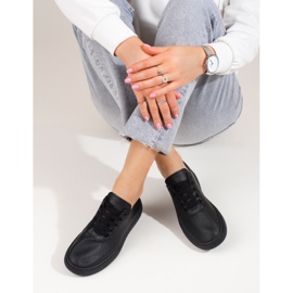 Deportivas Shelovet de mujer caladas negras negro 3