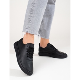 Deportivas Shelovet de mujer caladas negras negro 1