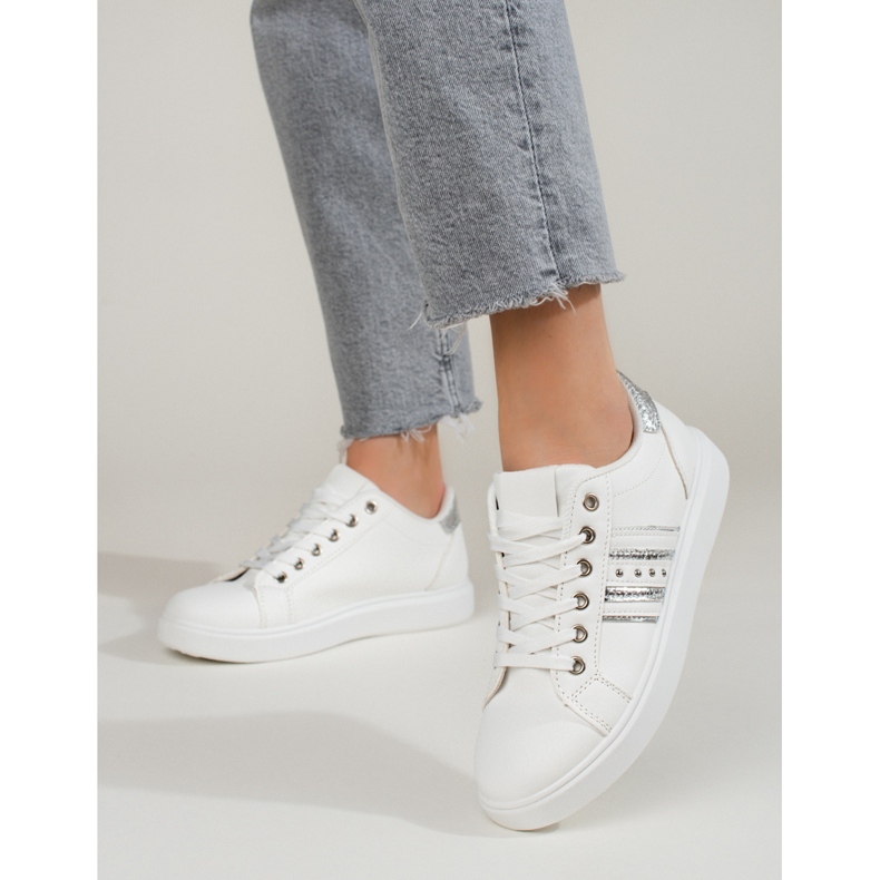 Deportivas clásicas de mujer blancas Shelovet blanco 1