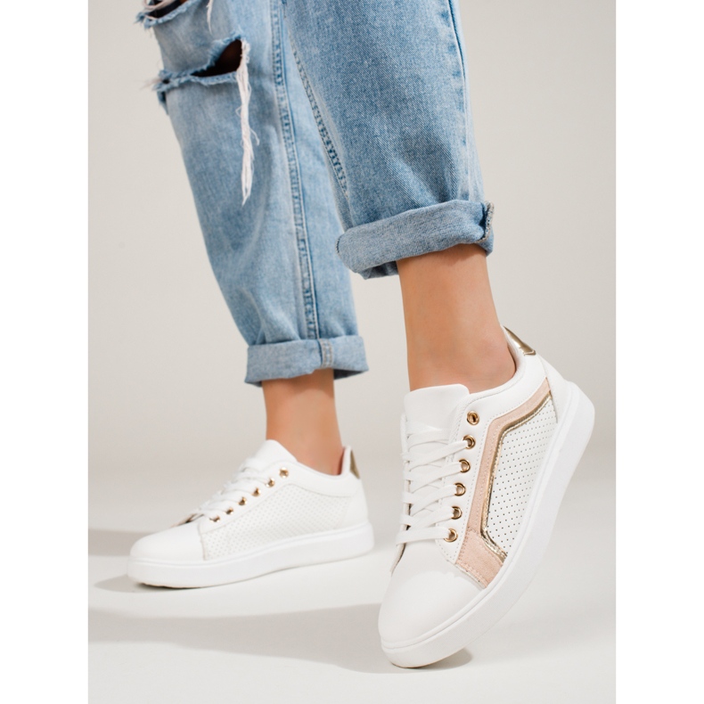 Deportivas clásicas de mujer blancas Shelovet blanco 1