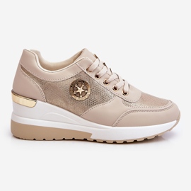 PG1 Zapatillas de cuña de moda Beige Jaliyah 8