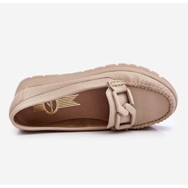 Lemar Mocasines De Piel Con Plataforma Y Adornos Desmond Beige 7