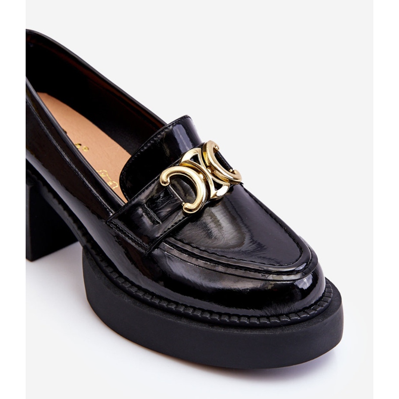 S.Barski Bombas de moda con tacones masivos negros Imani 1 S.Barski Bombas de moda con tacones masivos negros Imani 1