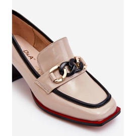 S.Barski Cómodos Zapatos De Tacón Bajo Beige Valenti negro 1