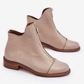 Botas Piel Cremallera Nicole 2785/008 Beige 1