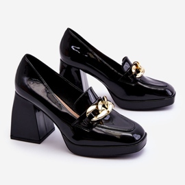 Vinceza bombas en tacones masivos negro nataly 7