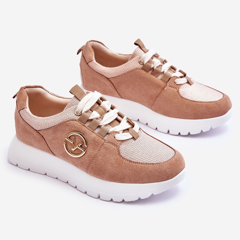 Vinceza Deportivas Mujer Plataforma Beige Aisha 1