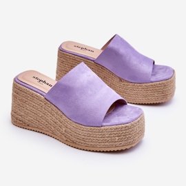 FS1 Pantuflas Mujer Cuña Y Plataforma Morado Ysabel violeta 6