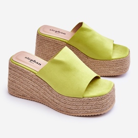 FS1 Ysabel Mujer Zapatillas Cuña Y Plataforma Lima verde 8