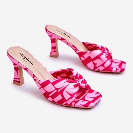 Tacones altos de moda en estampado rosa Floria rosado 8