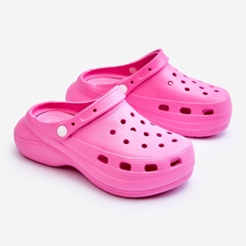 Pantuflas De Espuma De Mujer Crocs Rosa Oscuro Coline rosado 6