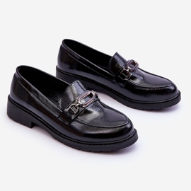 S.Barski Mocasines Mocasines Lacados Con Adorno Maura Negro 6