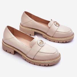 FILIPCZYK Mocasines Elegantes De Piel Beige Claro Laverne 1