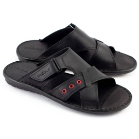 Polbut Pantuflas de hombre negras SA05 negro 3