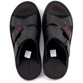 Polbut Pantuflas de hombre negras SA05 negro 6