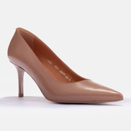 Marco Shoes Tacones de napa beige 3