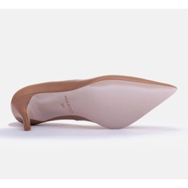 Marco Shoes Tacones de napa beige 8