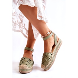 Sweet Shoes Sandalias Alpargatas De Mujer En La Plataforma Susane Verde 2