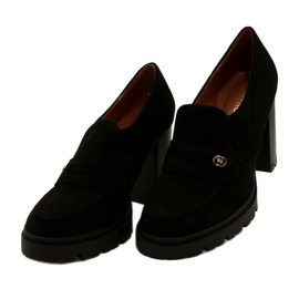 Evento Mocasines de moda en la plataforma y barra negra. negro 3