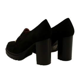 Evento Mocasines de moda en la plataforma y barra negra. negro 5