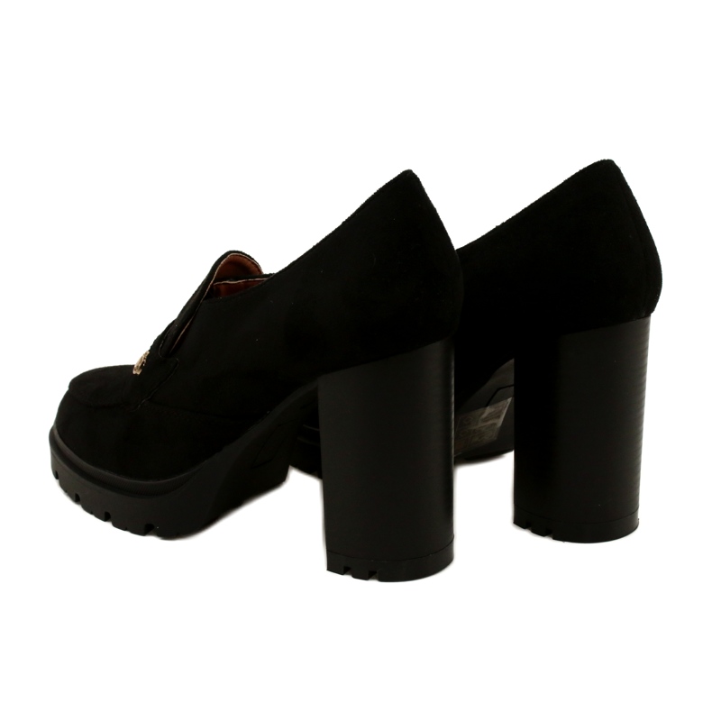 Evento Mocasines de moda en la plataforma y barra negra. negro 5