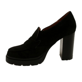 Evento Mocasines de moda en la plataforma y barra negra. negro 2