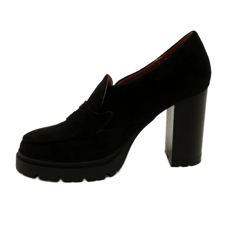 Evento Mocasines de moda en la plataforma y barra negra. negro 2