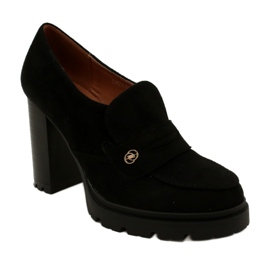 Evento Mocasines de moda en la plataforma y barra negra. negro 1