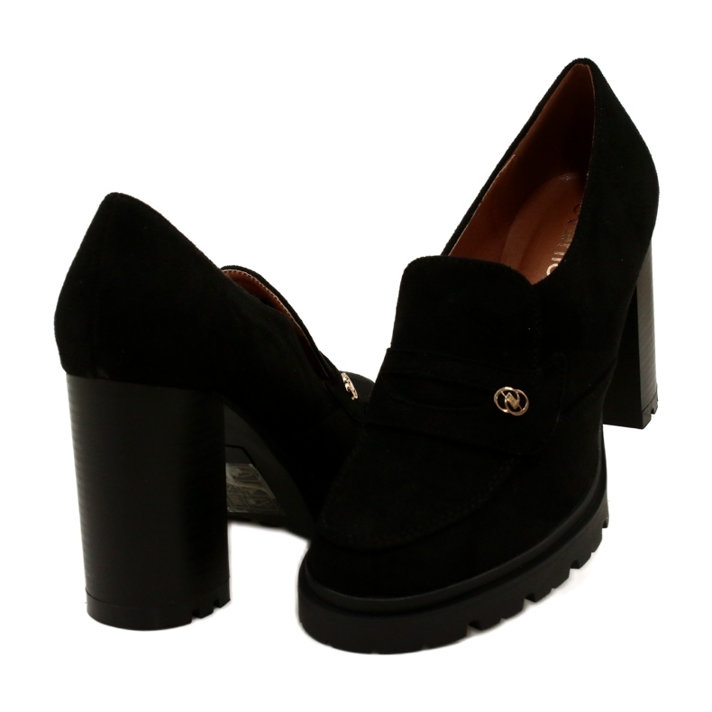 Evento Mocasines de moda en la plataforma y barra negra. negro 4