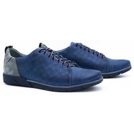 Polbut Zapatos casual hombre piel 2114 azul marino 2