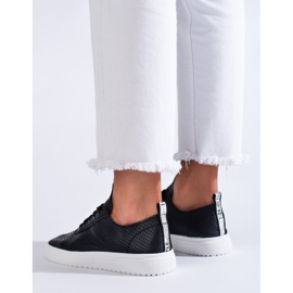 Deportivas mujer caladas Shelovet negras negro 3
