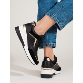 Deportivas mujer cuña Shelovet negras negro 3