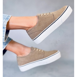BM Zapatillas de mujer Ming Khaki beige 4
