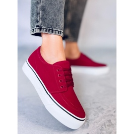 BM Zapatillas de mujer Ming Rojas rojo 3